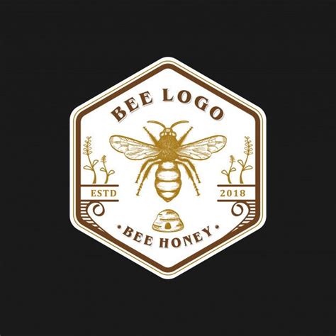 Vintage Bee Logo Design Bee Logo Design Bee Logo Bee Logo Ideas