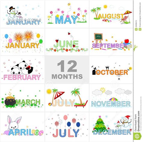 Months Royalty Free Stock Photo - Image: 25698415