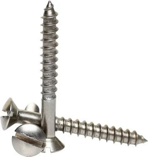 Selp Tapping Ss 304 Slotted Raised Countersunk Head Screws Size M6 At