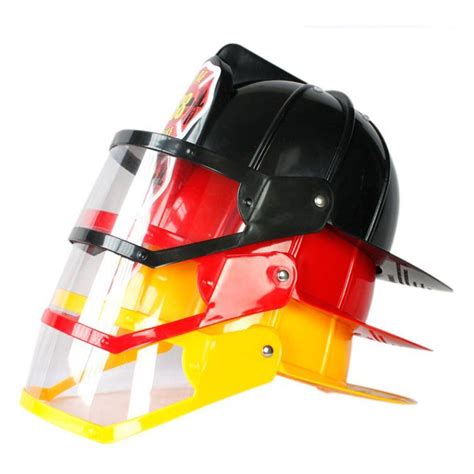 Pretend Play Children Plastic Fireman Helmet Chief Hat Fancy Dress Role