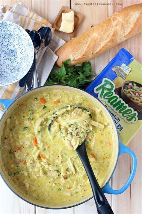 For this new soup recipe, i'm partnering once again with reames and their frozen egg noodles. Homemade Creamy Chicken Noodle Soup | The Rising Spoon