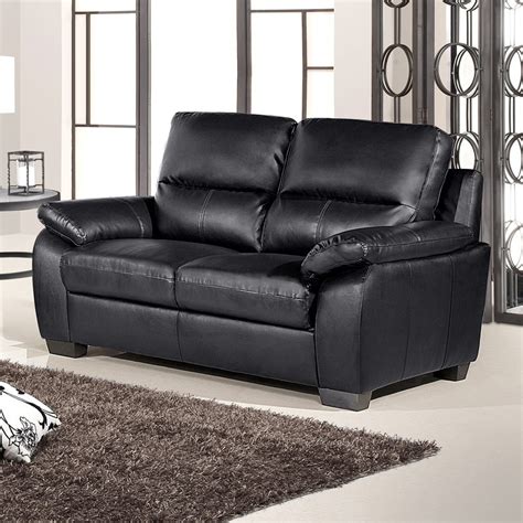Enjoy free shipping on most stuff, even big stuff. ARTENA High Back Italian Inspired Black Leather Sofa ...