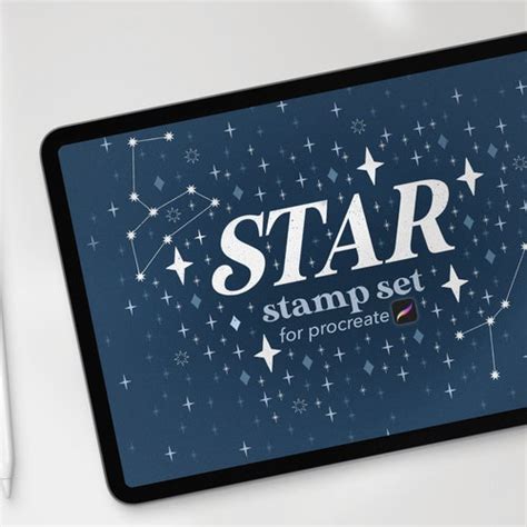 Procreate Star Stamp Set Custom Brushes Stamps Stars Etsy