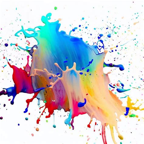Colorful Rainbow Paint Splash Explosion Background Abstract Painting