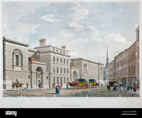 Newgate Prison Old Bailey City Of London 1799 Artist Anon Stock