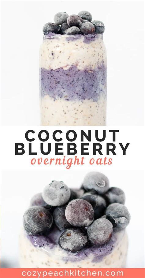 Loaded with superfoods like maca root for energy, real fruit, raw cacao, hemp, flax & chia. Coconut Blueberry Overnight Oats are an easy and healthy breakfast recipe. This oatmeal is made ...