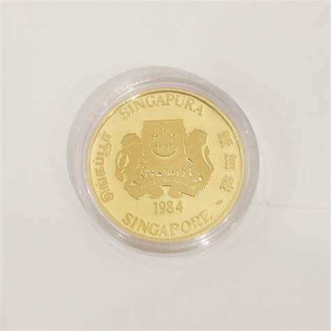 1984 Singapore Mint Year Of The Rat Proof Gold Coin 12oz Goldsilver Central Pte Ltd