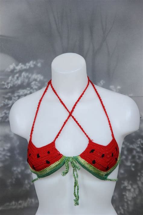 crochet watermelon bikini ideas dive into fruity fashion