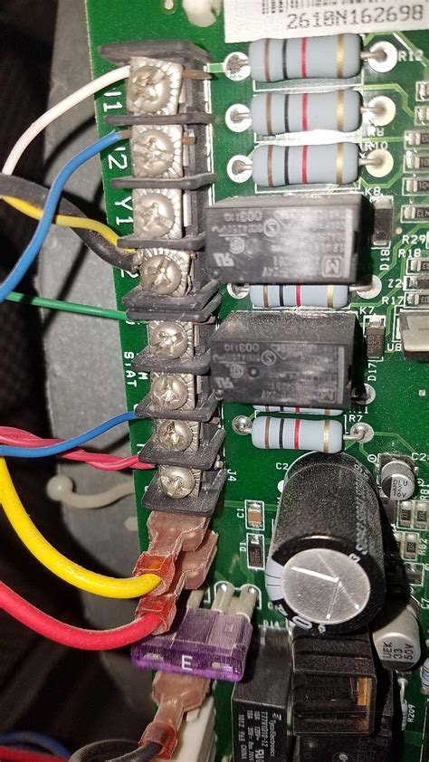 Wiring on hvac control board to thermostats r = red 24 vac w = heating y = cooling g = fan. How can I install a smart thermostat with my HVAC system? - Home Improvement Stack Exchange