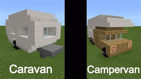 How To Make A Camper Van And Caravan Minecraft Youtube