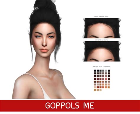 Gpme Hair Line V1 Sims Hair The Sims 4 Skin Sims
