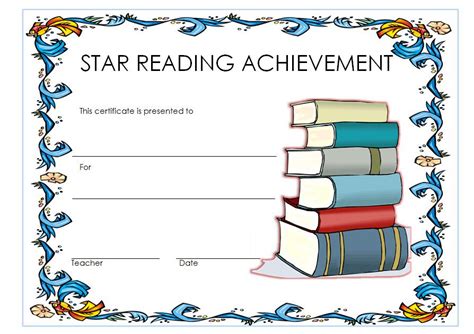 Star Reader Certificate Template Free Reading Awards For Super