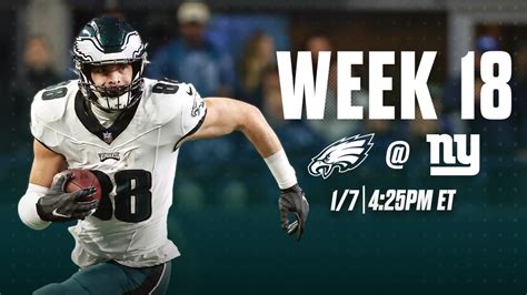 Eagles Vs Giants Week 18 Matchup Set For A Sunday 425 Pm Kickoff