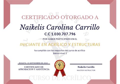 Modelo Certificado De Uñas Pdf