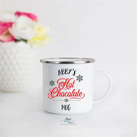 Hot Chocolate Mug Personalized Hot Chocolate Mug Holiday Etsy