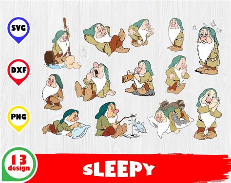 Sleepy Svg Free Dwarf Svg Disney Svg Instant Download Silhouette