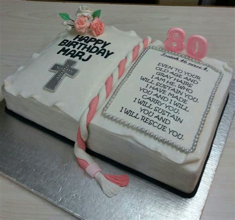 Pink 80th Birthday Bible Cake Made By Colleen De Wet Bible Cake