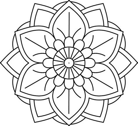 A Black And White Drawing Of A Flower