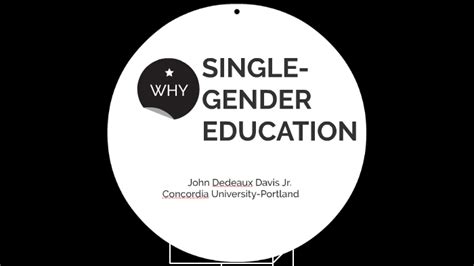 Single Gender Education By John Davis
