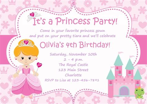Birthday invitation templates for kids minnie mouse. Princess Birthday Party Invitations | Cheap Invitations ...