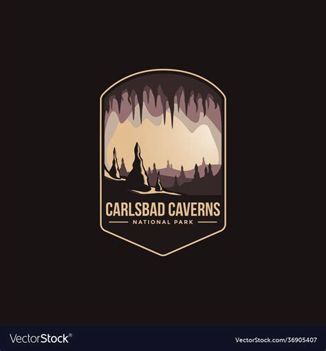 Emblem Logo Carlsbad Caverns National Park Vector Image