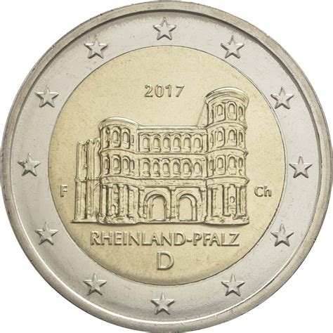 Deutschland 2 Euro Rheinland Pfalz Porta Nigra 2017 F Kuni Bfr 4 Euro