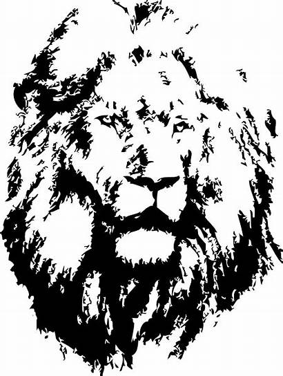 Lion Stencil Face Clip Lions Clipart Cliparts