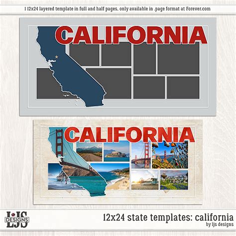 12x24 State Templates California Digital Art