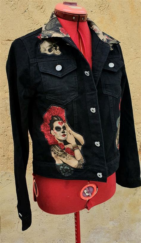 Jacket Psychobilly Punk Zombie Monster Frankenstein Zébré Etsy