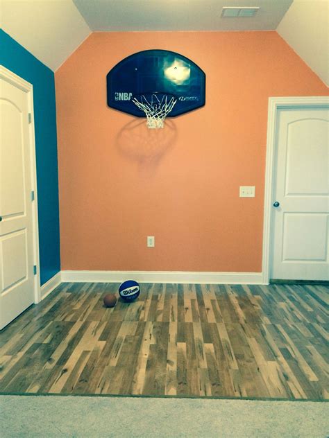 If the living room is a modern complex mixture, the bedroom is modern in its simplicity and the quality of the materials proves good taste, style stunning basketball court conversion by the apartment. My little mans basketball themed bedroom. Half the room is ...