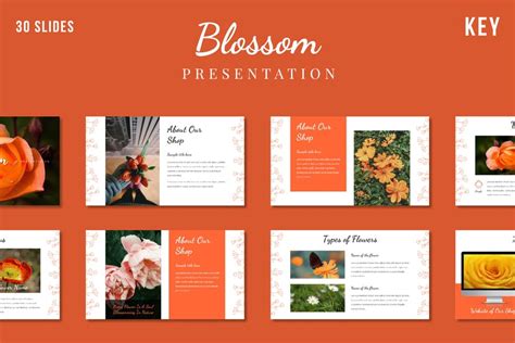 Blossom Flower Presentation Template Key Presentation Templates