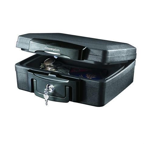 Fireproof And Waterproof Lock Box Safe Document Storage Chest Black