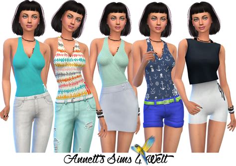 Annett S Sims 4 Welt Accessory Bodysuits Summer Day