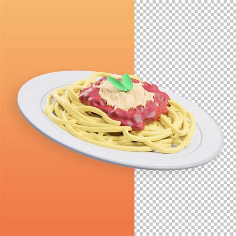 Un Plato De Espagueti Con Una Hoja Verde Y Un Trozo De Carne Roja En La