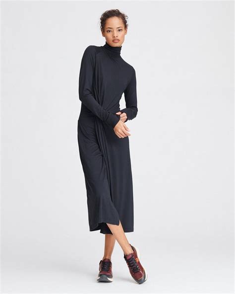 Shop The Draped Shaw Midi Dress In 2020 Midi Dress Turtle Neck Dress