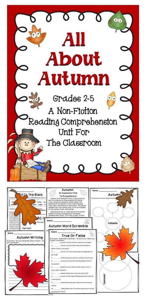 Autumn A Reading Comprehension Unit Reading Comprehension Reading