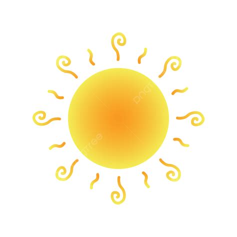 Gambar Vektor Matahari Gradasi Kuning Clipart Matahari Kartun Png Dan Vektor Dengan