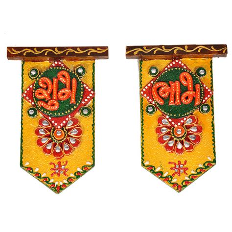 Wooden Crafted Unique Shubh Labh Door Hangings At Best Price In Jaipur