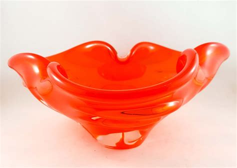 Luscious Red Murano Art Glass Bowl