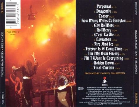 Ice on fire is a english album released on apr 2007. Fire & Ice - Yngwie Malmsteen | Songs, Reviews, Credits ...