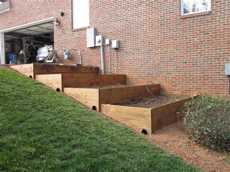 Small raised beds (under 4 feet) 2×2 raised planter. raised beds, raised beds on a slope, vegetable garden ...
