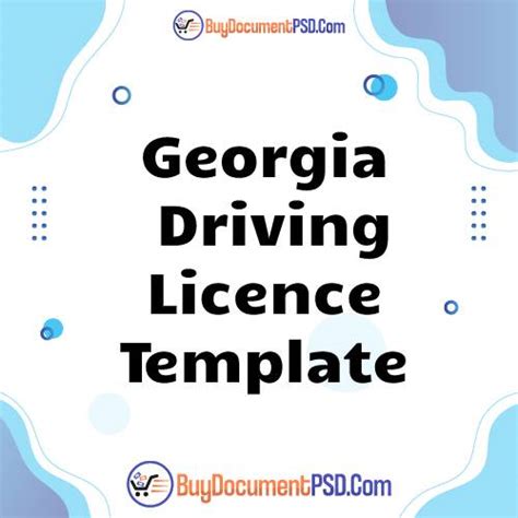 Buy Georgia Driving Licence Template Buy Document And Psd For Any
