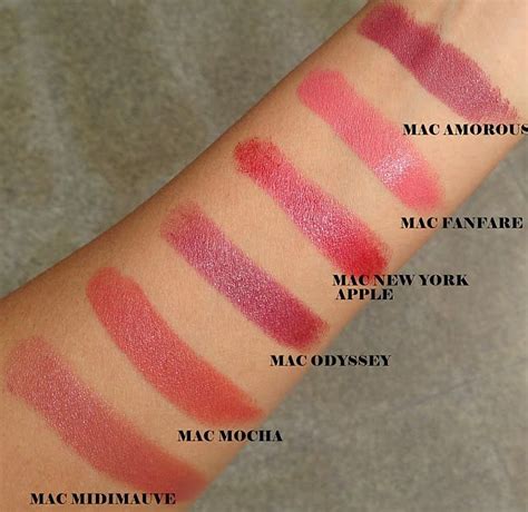 Mac Lipstick Swatches Mocha Is My Favourite Of These Mac New York