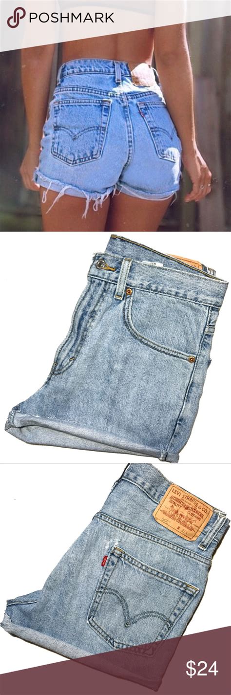 Levi Vintage 505 Highwaisted Jean Shorts Womens Jeans For Short