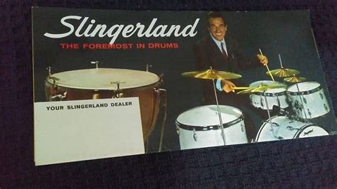 Vintage Slingerland Gene Krupa 1960s Fold Out Brochure Reverb