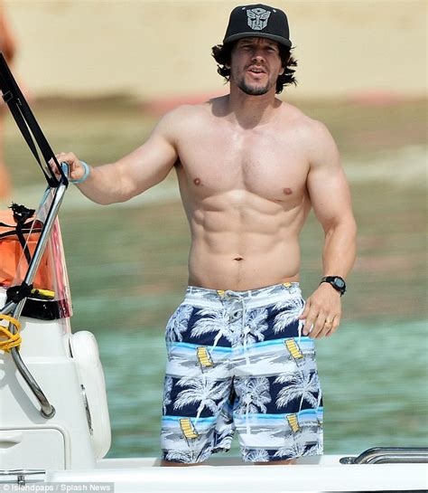 Mark Wahlberg Shows Off His Six Pack With Bikini Clad Wife Rhea In