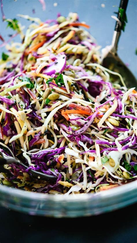 Directions place peas, coleslaw mix and green onions in a large bowl. Simple Seedy Slaw | Recipe (With images) | Healthy ...