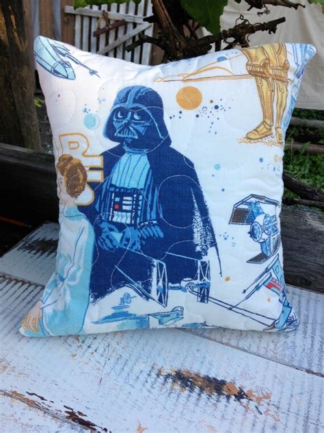 Star Wars Pillow Quilted Throw Pillow Vintage By Whimsiedots