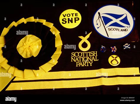 Scottish National Party Snp Badges And Memorabilia Stock Photo Royalty