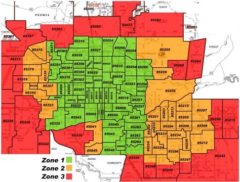 Maricopa County Zip Code Map Area Rate Map Zip Code Map Metro Map Map
